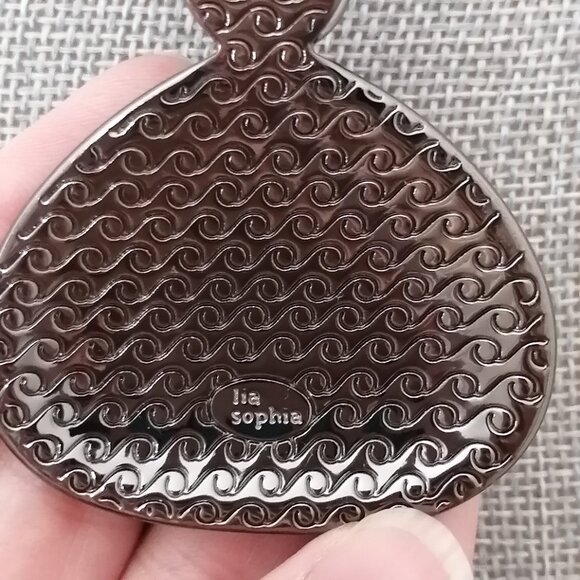 Lia Sophia "Seaside" Statement Necklace, Genuine Mother-of-Pearl - Picture 6 of 10